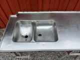 Diskbänk rostfri 120 cm